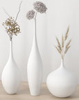 Relexome White Ceramic Vase Modern Boho Wabi-Sabi Flower Vase Set of 3