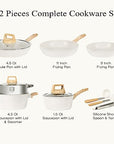 12pcs Pots and Pans Set Non Stick Kitchen Cookware Sets