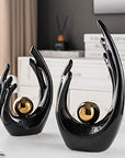 FJS Modern Living Room Decor Art Ceramic Statues