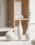 Relexome White Ceramic Vase Modern Boho Wabi-Sabi Flower Vase Set of 3