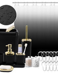 XLHOMO Black Bathroom Accessories Set