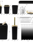 XLHOMO Black Bathroom Accessories Set