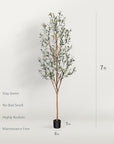 Kazeila Artificial Olive Tree 7FT Tall Faux Silk Plant