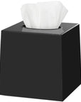 Black Tissue Box Cover Square Plastic Facial Tissue Box Holder