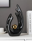 FJS Modern Living Room Decor Art Ceramic Statues