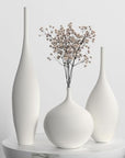Relexome White Ceramic Vase Modern Boho Wabi-Sabi Flower Vase Set of 3