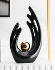 FJS Modern Living Room Decor Art Ceramic Statues