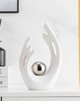 FJS Modern Living Room Decor Art Ceramic Statues