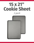 Goodcook Nonstick Steel 3-Piece Cookie Sheet Set