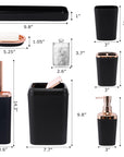 XLHOMO Black Bathroom Accessories Set