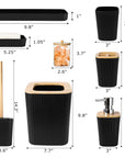 XLHOMO Black Bathroom Accessories Set