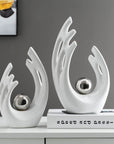 FJS Modern Living Room Decor Art Ceramic Statues
