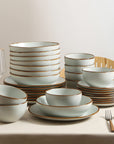 Stone Lain Brasa 16-Piece Dinnerware Set Stoneware, Green