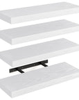 Fixwal 15.8in Floating Shelves,Wood Finish Wall Shelves Set of 4 Wall Decor