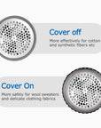BEAUTURAL Fabric Shaver and Lint Remover, Sweater Defuzzer with 2-Speeds, 2 Replaceable Stainless Steel Blades, Battery Operated, Remove Clothes Fuzz, Lint Balls, Pills, Bobbles Gray