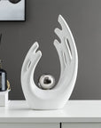 FJS Modern Living Room Decor Art Ceramic Statues