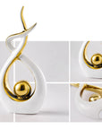FJS Modern Living Room Decor Art Ceramic Statues