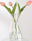 Iridescent Glass Vase - For Flowers, Centerpieces, Home Decor