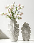 Relexome White Ceramic Vase Modern Boho Wabi-Sabi Flower Vase Set of 3