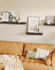 Fixwal 15.8in Floating Shelves,Wood Finish Wall Shelves Set of 4 Wall Decor