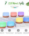 ASAKUKI Essential Oil Diffuser 500ml, Ultrasonic Aromatherapy Humidifier with Remote Control, 7 LED Colors, Timer & Auto-Off, Large Room Diffuser
