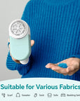 BEAUTURAL Fabric Shaver and Lint Remover, Sweater Defuzzer with 2-Speeds, 2 Replaceable Stainless Steel Blades, Battery Operated, Remove Clothes Fuzz, Lint Balls, Pills, Bobbles Gray