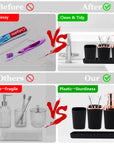 XLHOMO Black Bathroom Accessories Set