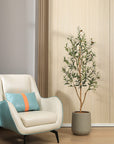 Kazeila Artificial Olive Tree 7FT Tall Faux Silk Plant