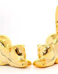 Dawbun 2 Pieces Gold Small Animal Statue