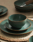 Stone Lain Brasa 16-Piece Dinnerware Set Stoneware, Green
