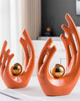 FJS Modern Living Room Decor Art Ceramic Statues