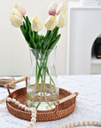 Iridescent Glass Vase - For Flowers, Centerpieces, Home Decor