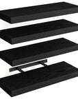Fixwal 15.8in Floating Shelves,Wood Finish Wall Shelves Set of 4 Wall Decor