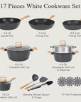 12pcs Pots and Pans Set Non Stick Kitchen Cookware Sets