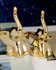 Dawbun 2 Pieces Gold Small Animal Statue