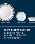 Corelle Vitrelle 18-Piece Service for 6 Dinnerware Set