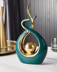 FJS Modern Living Room Decor Art Ceramic Statues