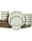Stone Lain Brasa 16-Piece Dinnerware Set Stoneware, Green