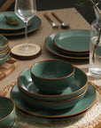 Stone Lain Brasa 16-Piece Dinnerware Set Stoneware, Green