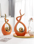 FJS Modern Living Room Decor Art Ceramic Statues