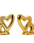 Dawbun 2 Pieces Gold Small Animal Statue