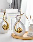 FJS Modern Living Room Decor Art Ceramic Statues