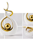 FJS Modern Living Room Decor Art Ceramic Statues