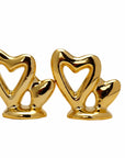 Dawbun 2 Pieces Gold Small Animal Statue
