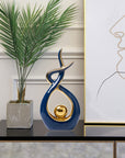 FJS Modern Living Room Decor Art Ceramic Statues