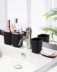 XLHOMO Black Bathroom Accessories Set