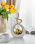 FJS Modern Living Room Decor Art Ceramic Statues