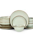 Stone Lain Brasa 16-Piece Dinnerware Set Stoneware, Green