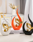 FJS Modern Living Room Decor Art Ceramic Statues