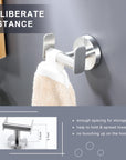 DELITON Adhesive Towel Hooks